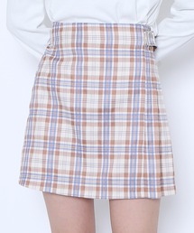 PUNYUS | サイドプリーツチェックミニスカート(スカート)