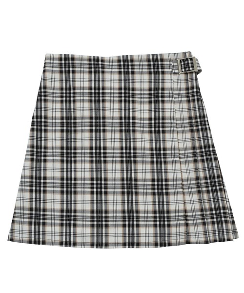 PUNYUS（プニュズ）の「サイドプリーツチェックミニスカート（スカート・レディース・ライトブラウン/ブラック・1/2/3/4）」の7枚目の写真