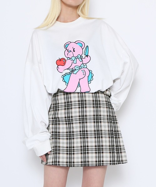 PUNYUS（プニュズ）の「サイドプリーツチェックミニスカート（スカート・レディース・ライトブラウン/ブラック・1/2/3/4）」の21枚目の写真