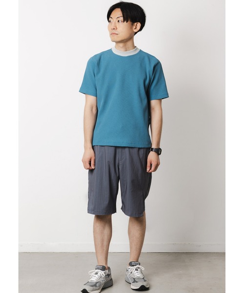 narifuri（ナリフリ）の「マルチワッフルクルーネックTシャツ（Tシャツ/カットソー・メンズ・ホワイト/ブラック/チョコ/グレー/オートミール/ダークグレー/ライトピンク/カーキ/チャコール/ライトグレー/ターコイズブルー・MEDIUM/LARGE/X-LARGE/SMALL）」の19枚目の写真