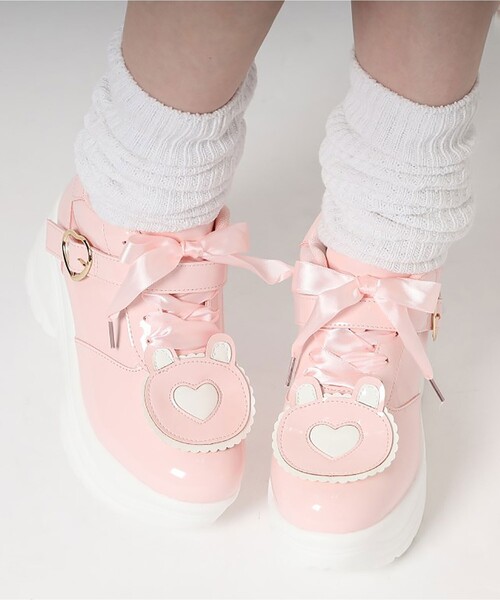 厚底クマさんスニーカー（スニーカー）｜cs T&P（シーエスティーアンドピー）