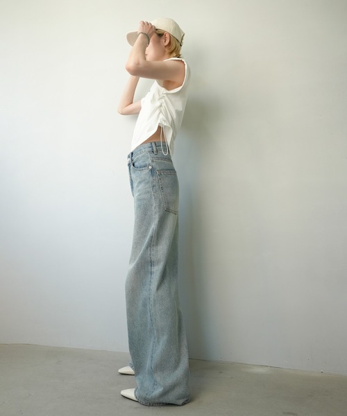 c.u.l(シーユーエル)の「クロップド丈 ロゴプリントTシャツ culw661(Tシャツ/カットソー・レディース・グレー/ホワイト・L/M)」の14枚目の写真