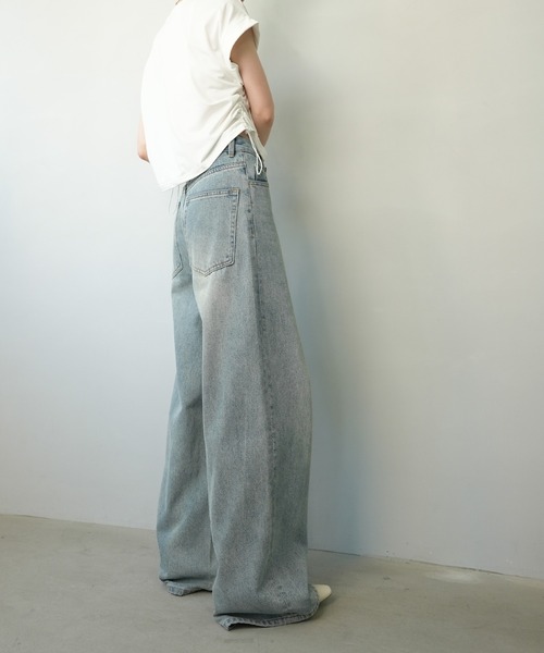 c.u.l(シーユーエル)の「クロップド丈 ロゴプリントTシャツ culw661(Tシャツ/カットソー・レディース・グレー/ホワイト・L/M)」の15枚目の写真