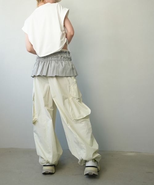 c.u.l(シーユーエル)の「クロップド丈 ロゴプリントTシャツ culw661(Tシャツ/カットソー・レディース・グレー/ホワイト・L/M)」の19枚目の写真