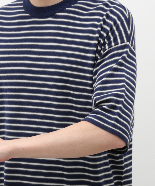 EDIFICE LA BOUCLE(エディフィスラブークル)の「【LA BOUCLE / ラブ―クル】ウォッシャブル ビッグ ニット Tシャツ(ニット/セーター・メンズ・ネイビー/ホワイト/サックスブルー・2/3)」の11枚目の写真