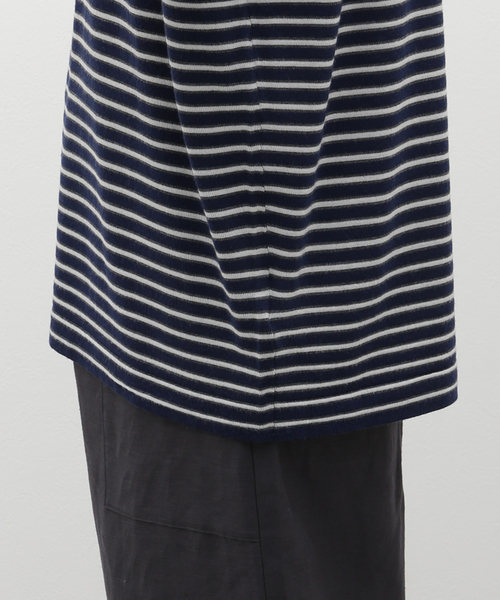 EDIFICE LA BOUCLE(エディフィスラブークル)の「【LA BOUCLE / ラブ―クル】ウォッシャブル ビッグ ニット Tシャツ(ニット/セーター・メンズ・ネイビー/ホワイト/サックスブルー・2/3)」の12枚目の写真