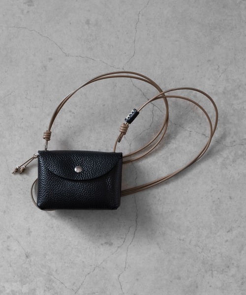 SHRINK LEATHER NECKWALLET（ポーチ）｜SENTI（センティ）