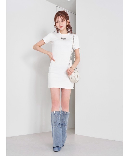 ダーリッチ♡カットデニムミニワンピース セール】カットデニムミニワンピース（ワンピース）｜Darich