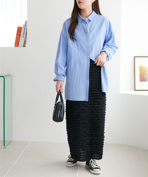 DISCOAT（ディスコート）の「【WEB限定】フリルティアードナロースカート（スカート・レディース・ブラック/オフホワイト・FREE）」の16枚目の写真