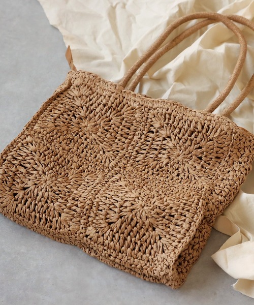 antiqua（アンティカ）の「スクエアかごバッグ（かごバッグ・レディース・ブラウン・FREE）」の12枚目の写真