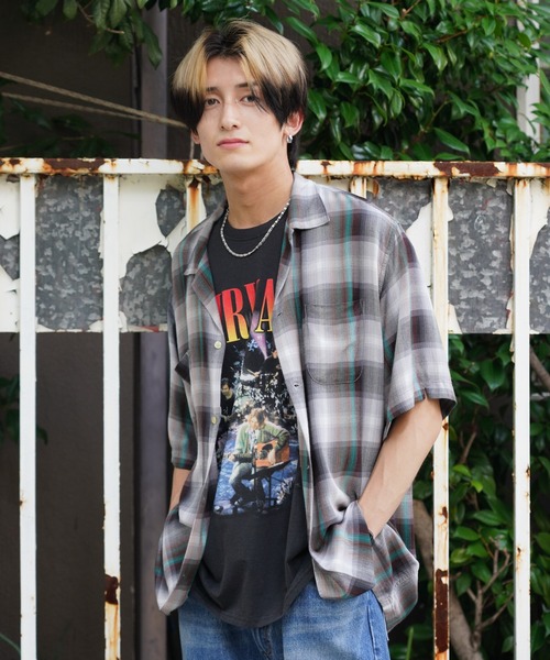 TOWNCRAFT / タウンクラフト 60S LOOP COLLAR SS SHIRTS オンブレ