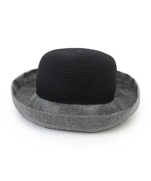 Petit Honfleur（プチオンフルール）の「切替ハット（ハット・レディース・ベージュ/ブラック・フリー）」の4枚目の写真