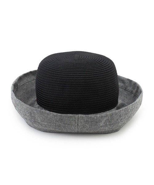 Petit Honfleur（プチオンフルール）の「切替ハット（ハット・レディース・ベージュ/ブラック・フリー）」の5枚目の写真