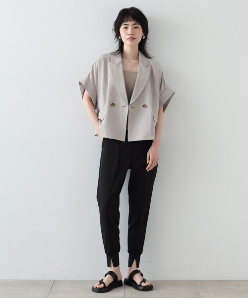 GALLEST(ギャレスト)の「◆ピンタックスリットジョガーパンツ(その他パンツ・レディース・アイボリー/ブラック/グレー・36/38/40)」の4枚目の写真