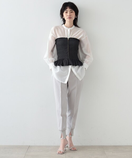 GALLEST(ギャレスト)の「◆ピンタックスリットジョガーパンツ(その他パンツ・レディース・アイボリー/ブラック/グレー・36/38/40)」の9枚目の写真