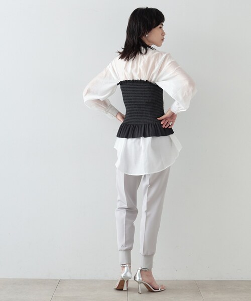 GALLEST(ギャレスト)の「◆ピンタックスリットジョガーパンツ(その他パンツ・レディース・アイボリー/ブラック/グレー・36/38/40)」の10枚目の写真