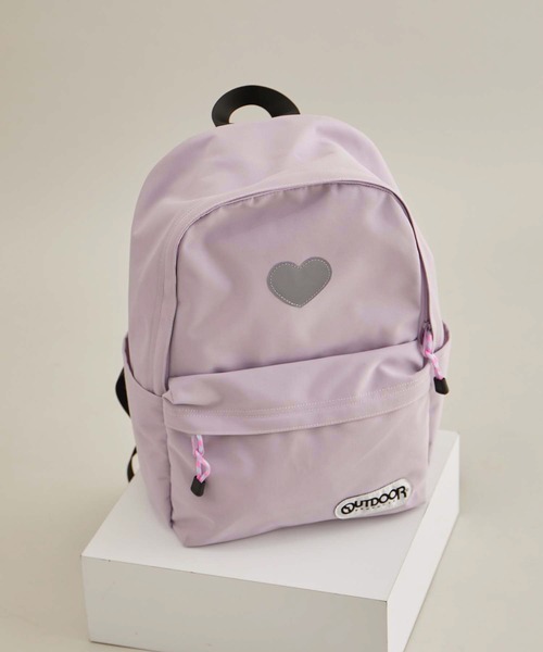 OUTDOOR PRODUCTS(アウトドアプロダクツ)の「【KIDS】【OUTDOOR PRODUCTS/アウトドアプロダクツ別注】リフレクター付リュック 16L(バックパック/リュック・キッズ・グリーン系その他/ラベンダー・FREE)」の2枚目の写真