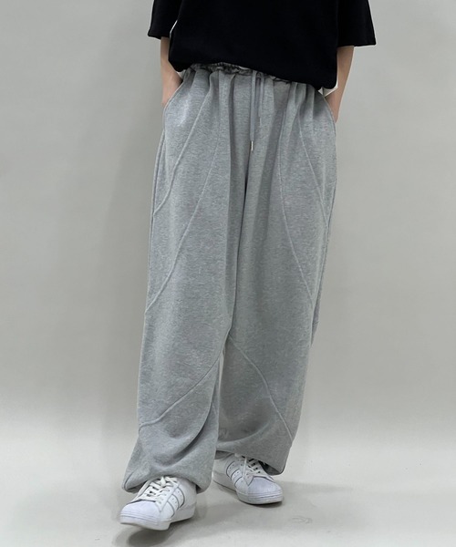 ALAND(エーランド)の「3.3 Field Trip/ステッチパンツ(スウェットパンツ・メンズ・ブラック/グレー・FREE)」の7枚目の写真