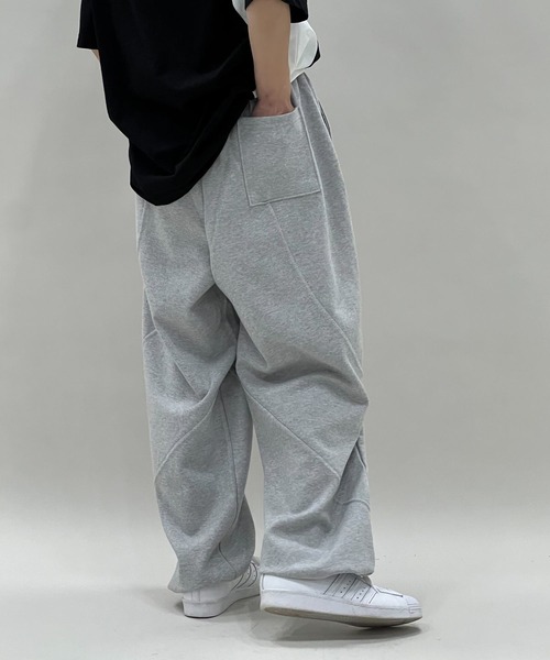 ALAND(エーランド)の「3.3 Field Trip/ステッチパンツ(スウェットパンツ・メンズ・ブラック/グレー・FREE)」の5枚目の写真