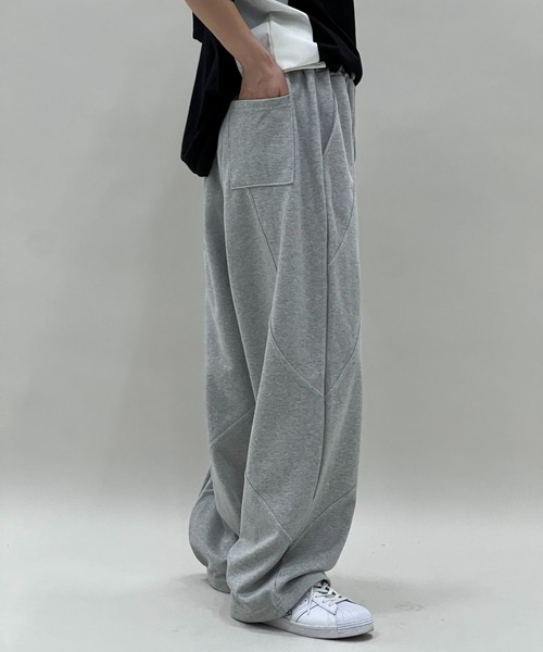 ALAND(エーランド)の「3.3 Field Trip/ステッチパンツ(スウェットパンツ・メンズ・ブラック/グレー・FREE)」の4枚目の写真