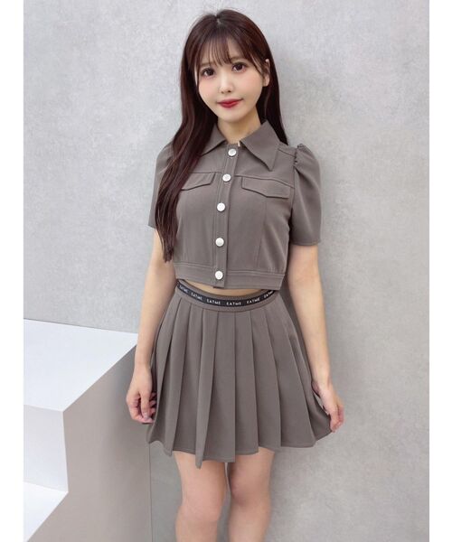 EATME（イートミー）の「ウエストロゴプリーツスカート（スカート・レディース・ブラック/ブラウン/アイボリー・SMALL/MEDIUM）」の12枚目の写真