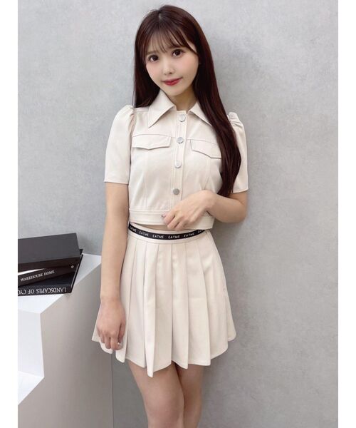 EATME（イートミー）の「ウエストロゴプリーツスカート（スカート・レディース・ブラック/ブラウン/アイボリー・SMALL/MEDIUM）」の13枚目の写真