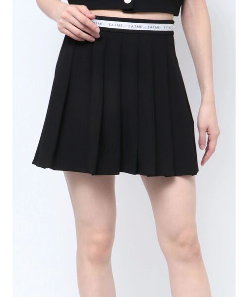 EATME（イートミー）の「ウエストロゴプリーツスカート（スカート・レディース・ブラック/ブラウン/アイボリー・SMALL/MEDIUM）」の6枚目の写真