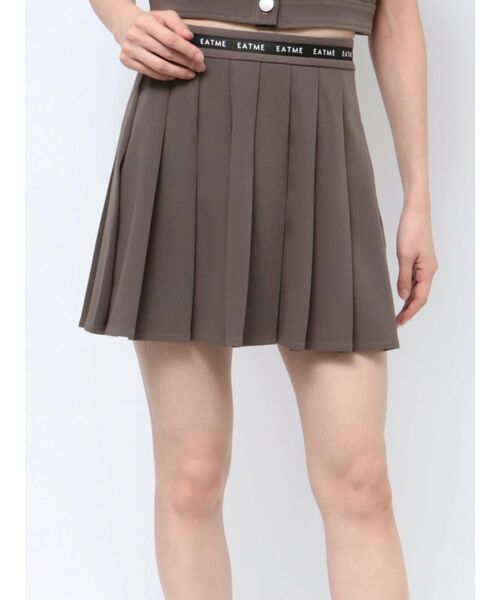 EATME（イートミー）の「ウエストロゴプリーツスカート（スカート・レディース・ブラック/ブラウン/アイボリー・SMALL/MEDIUM）」の7枚目の写真