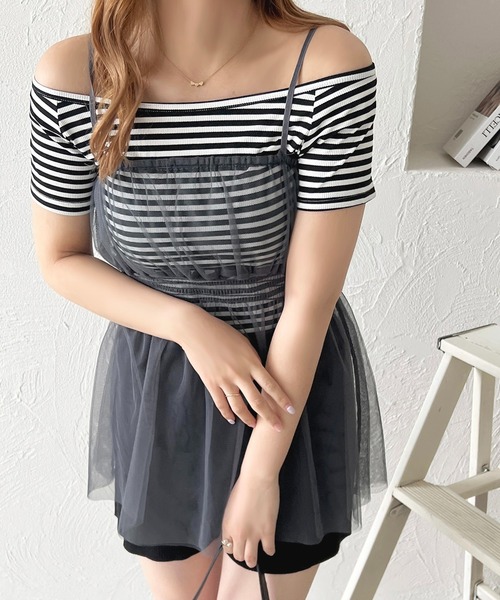 チュールビスチェセットTシャツ チュールビスチェセットTシャツ（Tシャツ） | GALLEST