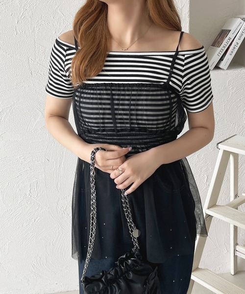 チュールビスチェセットTシャツ チュールビスチェセットTシャツ（Tシャツ） | GALLEST