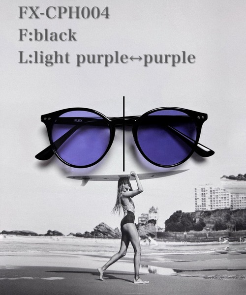 ブラック ラウンドサングラス 1.7.9.10.12番 調光・偏光レンズ搭載 classic round sunglasses / クラシック