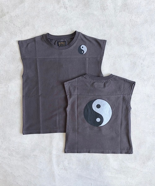BIG FIELD（ビッグフィールド）の「モチーフフットボールTee（90～150cm）（Tシャツ/カットソー・キッズ・チャコール/ラベンダー/ライム/オフホワイト・90/100/110/120/130/140/150）」の2枚目の写真
