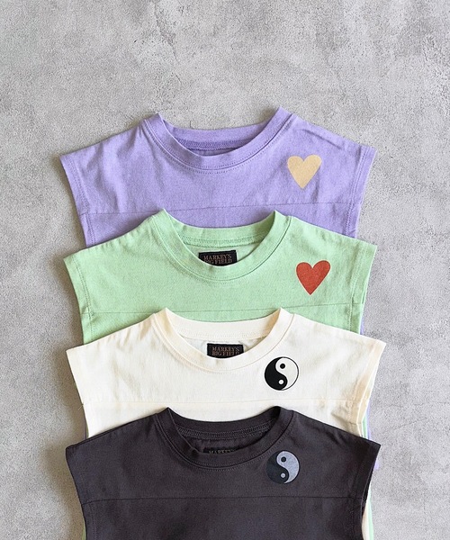 BIG FIELD（ビッグフィールド）の「モチーフフットボールTee（90～150cm）（Tシャツ/カットソー・キッズ・チャコール/ラベンダー/ライム/オフホワイト・90/100/110/120/130/140/150）」の10枚目の写真