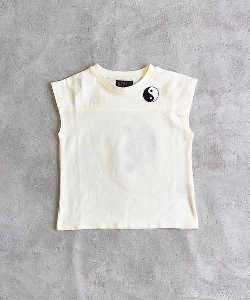 BIG FIELD（ビッグフィールド）の「モチーフフットボールTee（90～150cm）（Tシャツ/カットソー・キッズ・チャコール/ラベンダー/ライム/オフホワイト・90/100/110/120/130/140/150）」の16枚目の写真