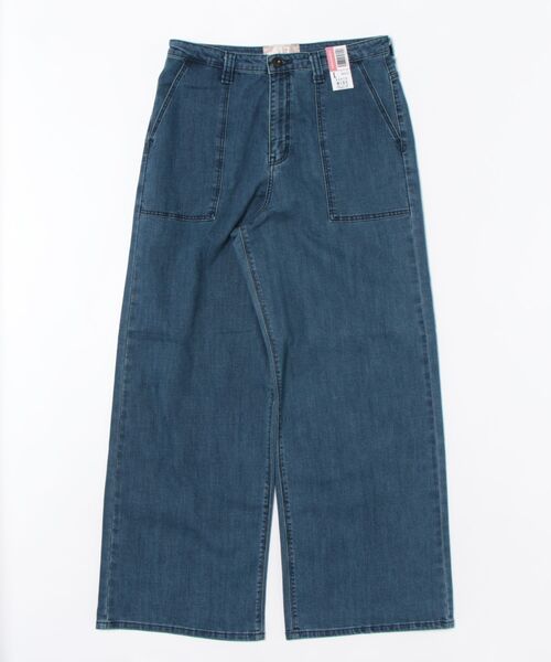 C17（シーセブンティーン）の「C17 ベイカーワイドデニムパンツ（デニムパンツ・レディース・ライトインディゴブルー/インディゴブルー/カーキ/ベージュ/ブルー/ブルー系その他・LARGE/MEDIUM/SMALL）」の22枚目の写真