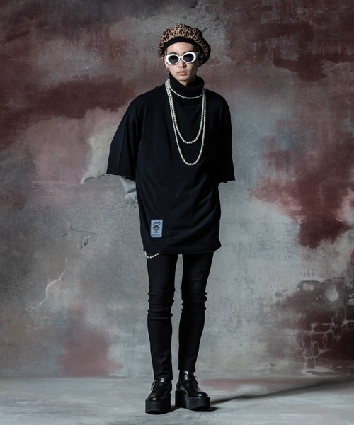glamb（グラム）の「Half Sleeves Turtle Neck Knit / ハーフスリーブ 