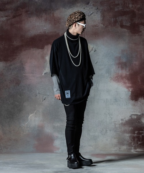 glamb（グラム）の「Half Sleeves Turtle Neck Knit / ハーフ