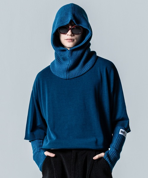 【ネット限定】 glamb（グラム）の「Half Sleeves ハーフ / Knit Neck Turtle トップス