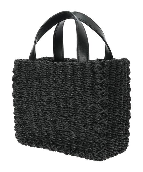 AMERICAN HOLIC（アメリカンホリック）の「2WAYペーパースクエアミニショルダーBAG（かごバッグ・レディース・ブラック/ベージュ・FREE）」の15枚目の写真