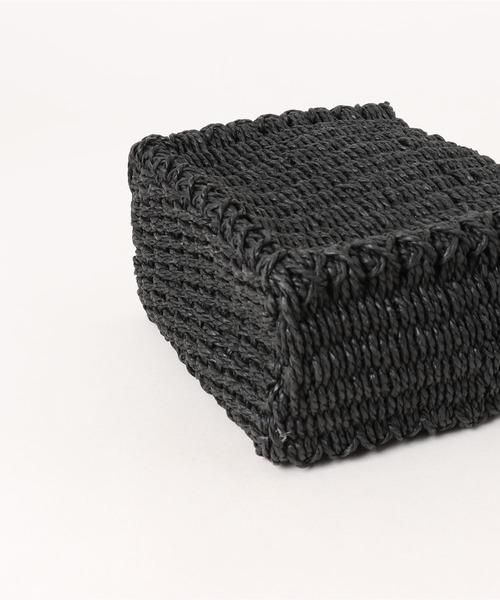 AMERICAN HOLIC（アメリカンホリック）の「2WAYペーパースクエアミニショルダーBAG（かごバッグ・レディース・ブラック/ベージュ・FREE）」の14枚目の写真