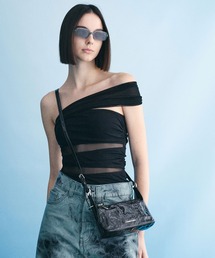 CHARLES & KEITH | Larkラルククリンクルエフェクトショルダーバッグ(ショルダーバッグ)