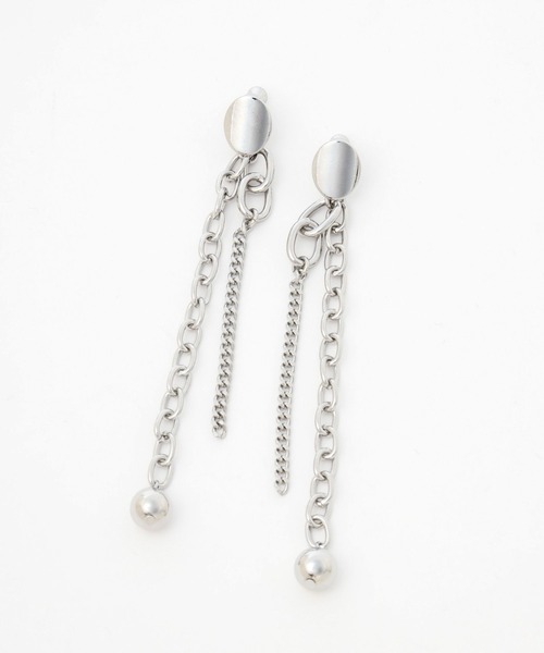 HARE（ハレ）の「デザインチェーンイヤリング(HARE)（イヤリング・レディース・シルバー・FREE）」の7枚目の写真