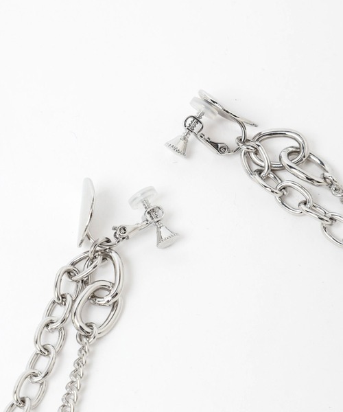 HARE（ハレ）の「デザインチェーンイヤリング(HARE)（イヤリング・レディース・シルバー・FREE）」の11枚目の写真