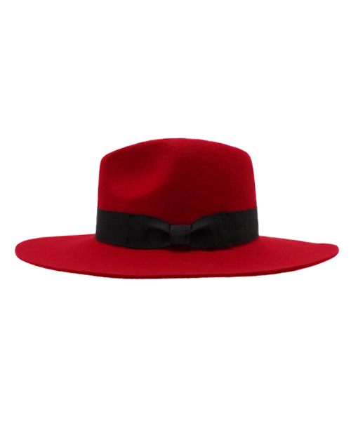 fifth（フィフス）の「ウール中折れツバ広リボンベルトハット（ハット・レディース・ブラック/ボルドー・FREE）」の8枚目の写真