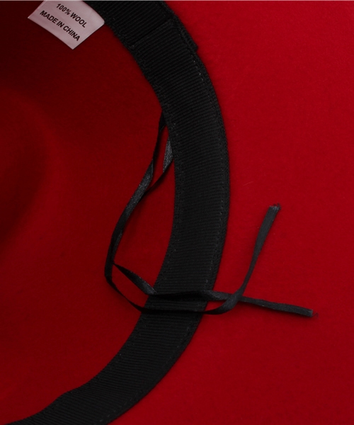 fifth（フィフス）の「ウール中折れツバ広リボンベルトハット（ハット・レディース・ブラック/ボルドー・FREE）」の4枚目の写真