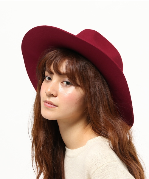 fifth（フィフス）の「ウール中折れツバ広リボンベルトハット（ハット・レディース・ブラック/ボルドー・FREE）」の6枚目の写真