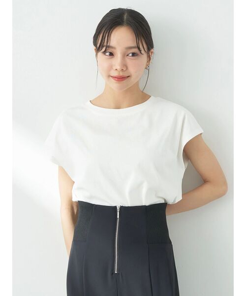 earth music&ecology(アースミュージックアンドエコロジー)の「フレンチT(Tシャツ/カットソー・レディース・ブラック/オフホワイト/ベージュ/ブラウン・S/M)」の20枚目の写真