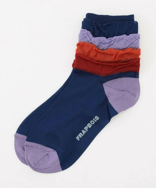 FRAPBOIS(フラボア)の「フリルソックス(ソックス/靴下・レディース・ブラック/ネイビー/サックスブルー・FREE)」の3枚目の写真