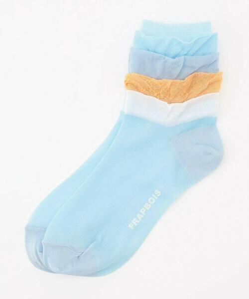 FRAPBOIS(フラボア)の「フリルソックス(ソックス/靴下・レディース・ブラック/ネイビー/サックスブルー・FREE)」の1枚目の写真