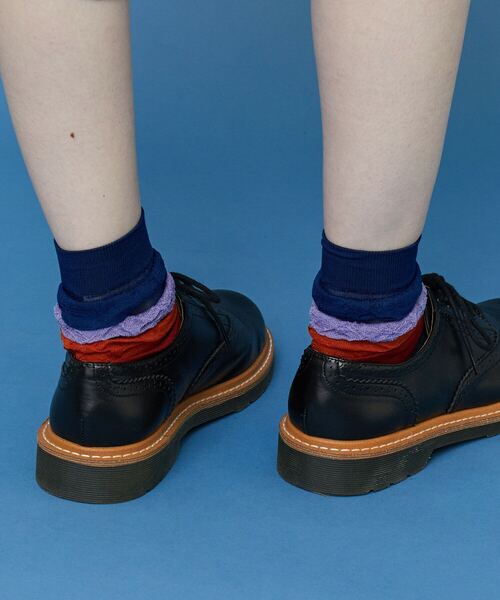 FRAPBOIS(フラボア)の「フリルソックス(ソックス/靴下・レディース・ブラック/ネイビー/サックスブルー・FREE)」の5枚目の写真